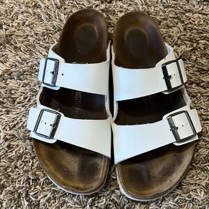 Birkenstock White Sandals with Adjustable Straps